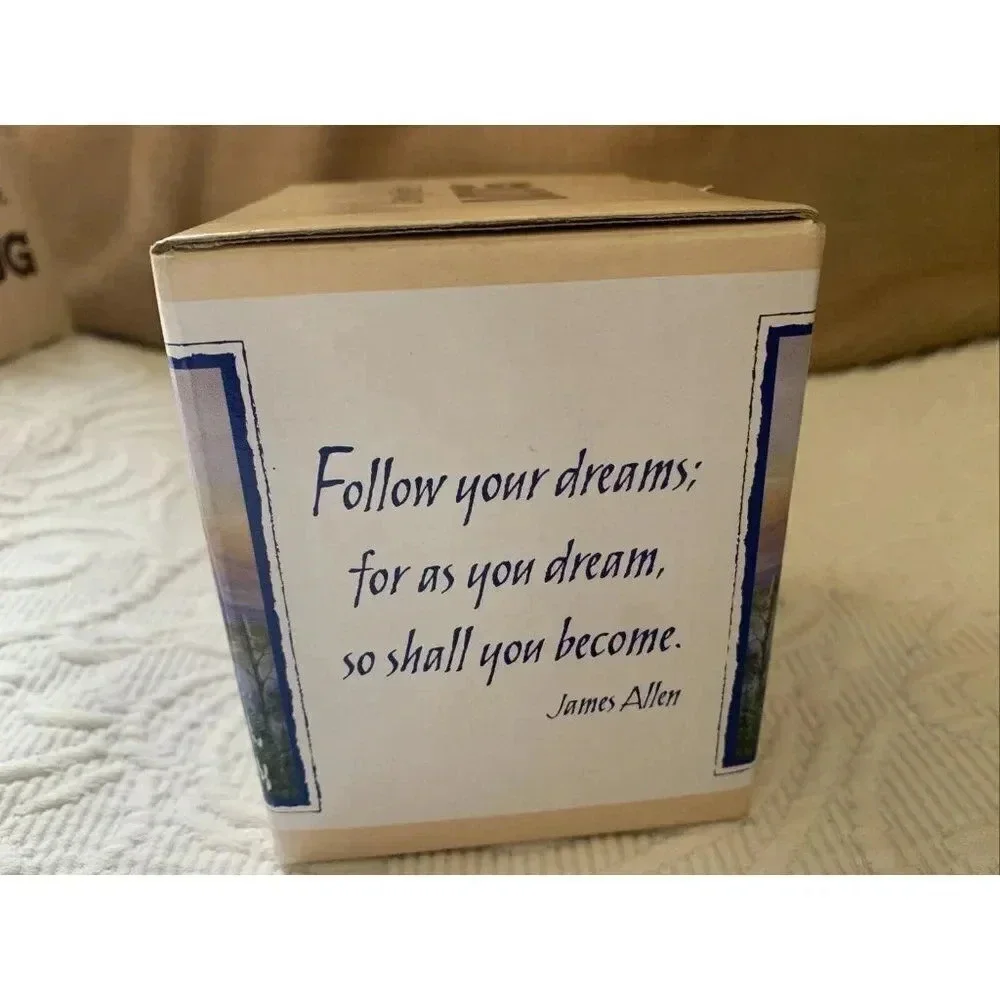 Vintage NEW in Box‎ Eagle Art Ceramic Coffee Mug Leanin Tree Inspirational Quote